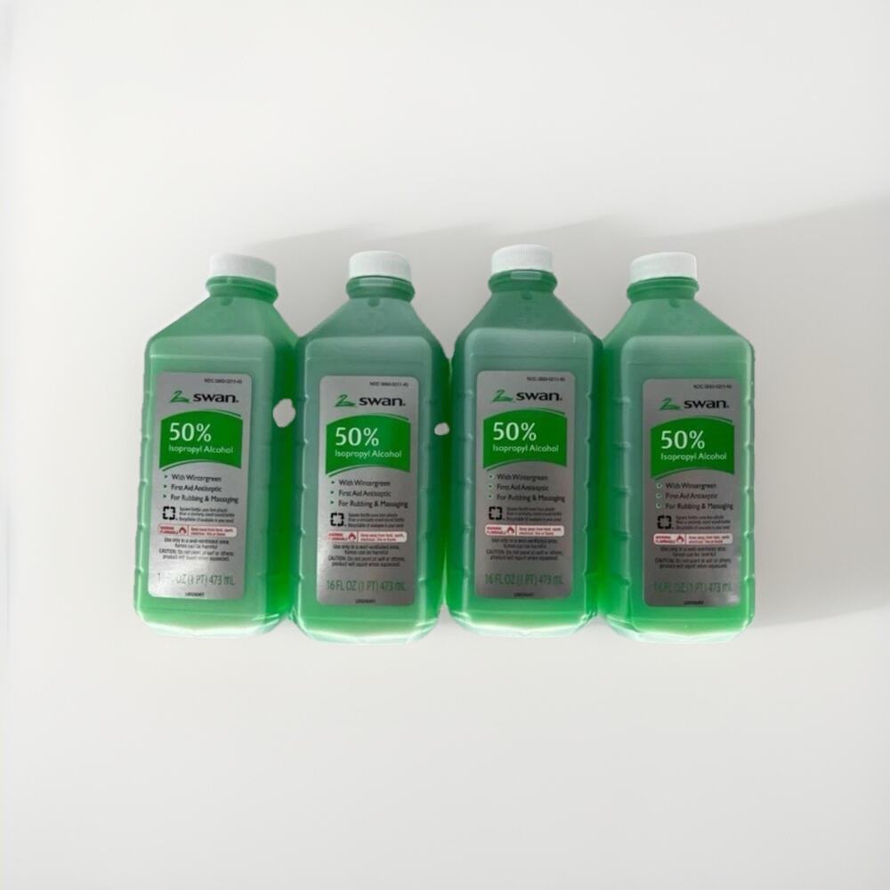 50% Isopropyl Rubbing Alcohol 16 oz Wintergreen Antiseptic (4 pack - 64 oz)